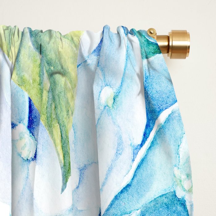 Blue Hydrangea Window Curtain Gallery Image 2