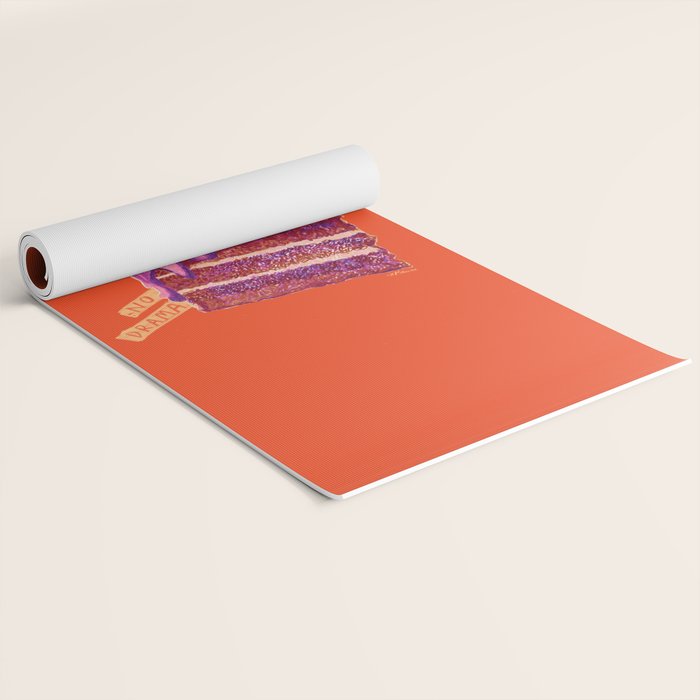Taurus Birthday Cake in Burnt Orange Yoga Mat Gallery Image 2