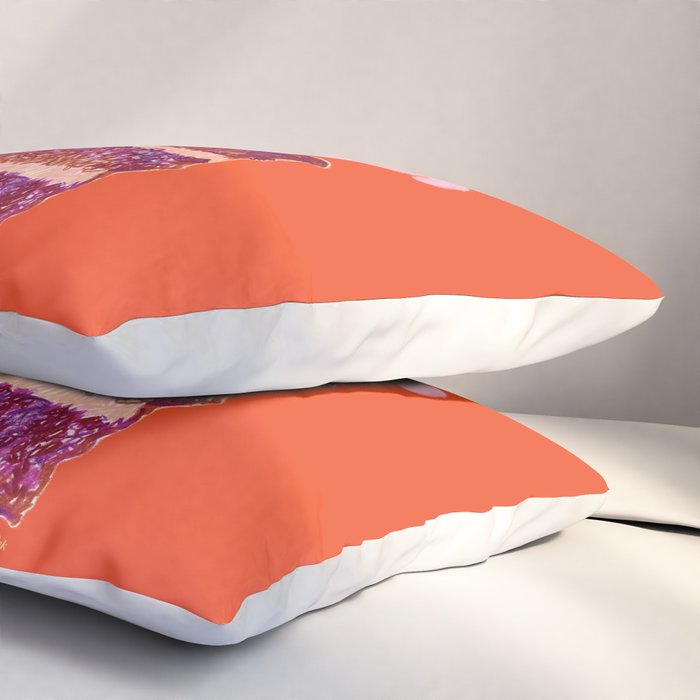 Taurus Birthday Cake in Burnt Orange Pillow Sham Gallery Image 3
