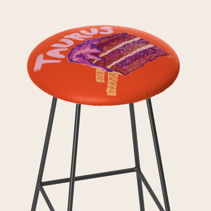 Taurus Birthday Cake in Burnt Orange Stool Gallery Image 2
