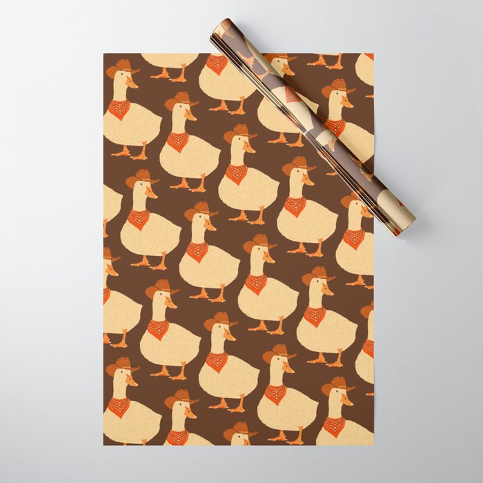 Bo The Cowboy Duck Wrapping Paper Gallery Image 1