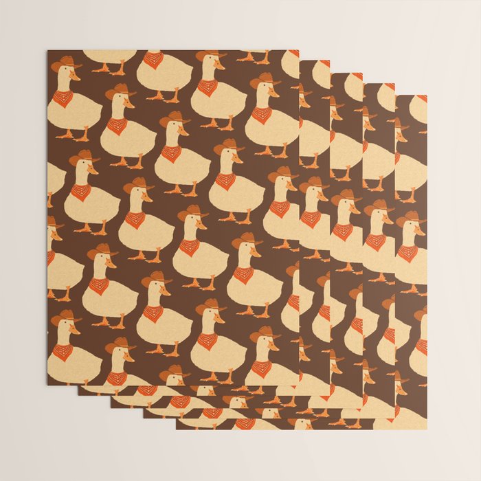 Bo The Cowboy Duck Wrapping Paper Gallery Image 3