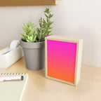 Hot Magenta Pink and Orange Trendy Ombre Mini Art Print Gallery Image 2
