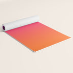 Hot Magenta Pink and Orange Trendy Ombre Yoga Mat Gallery Image 2