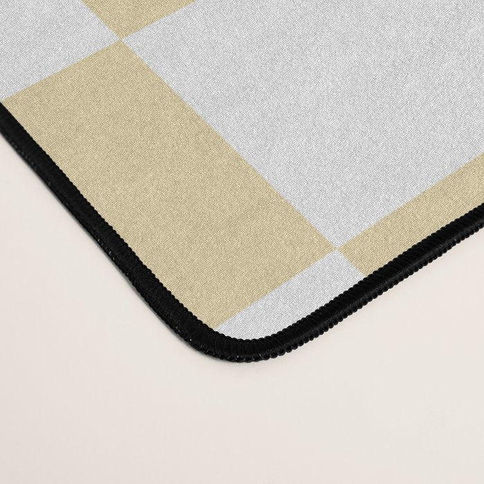 Checkered Peace Sign (Sand Color) Desk Mat Gallery Image 4