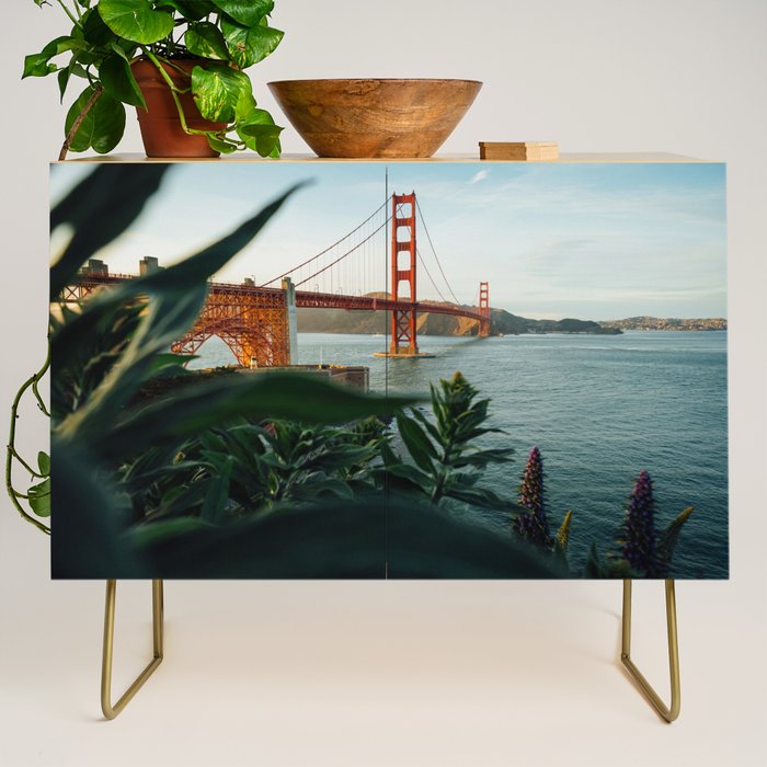 San Francisco Bridge Plant (Color) Credenza Gallery Image 1