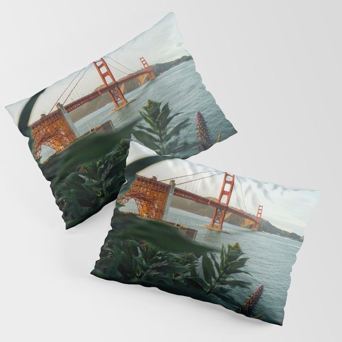 San Francisco Bridge Plant (Color) Pillow Sham Gallery Image 3