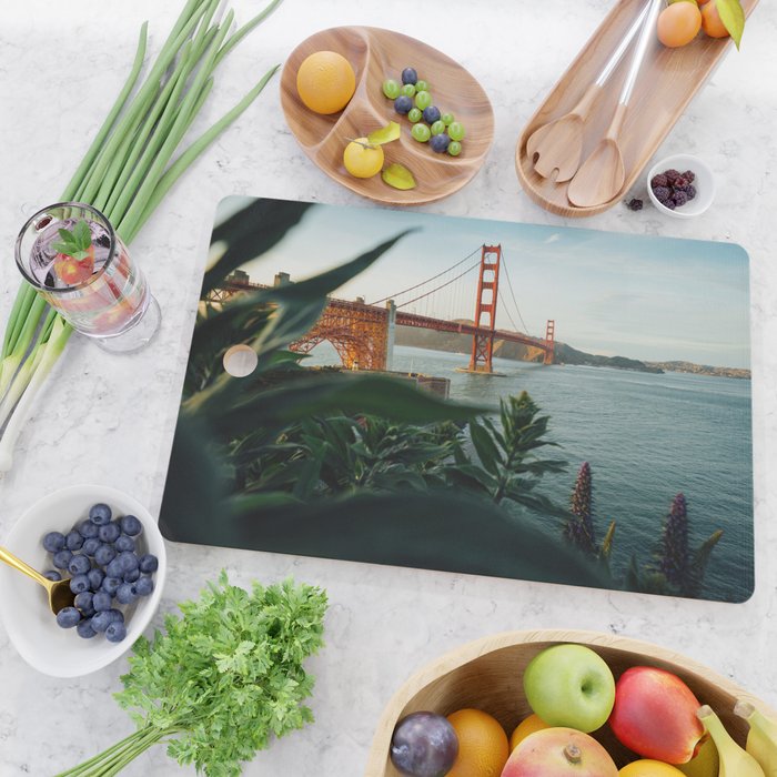 San Francisco Bridge Plant (Color) Cutting Board Gallery Image 2