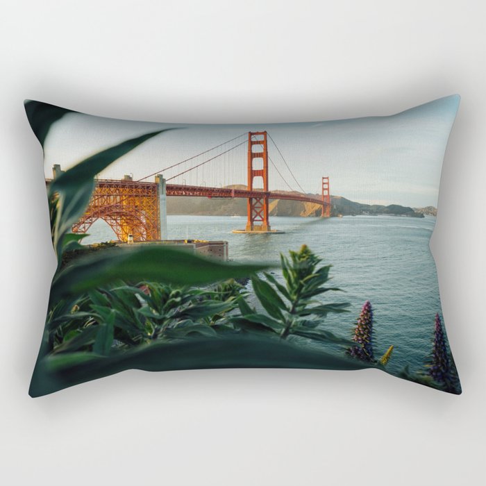 San Francisco Bridge Plant (Color) Rectangular Pillow Gallery Image 1