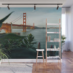 San Francisco Bridge Plant (Color) Wall Mural Gallery Image 1