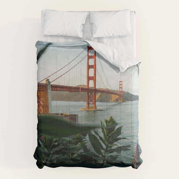San Francisco Bridge Plant (Color) Comforter Gallery Image 6