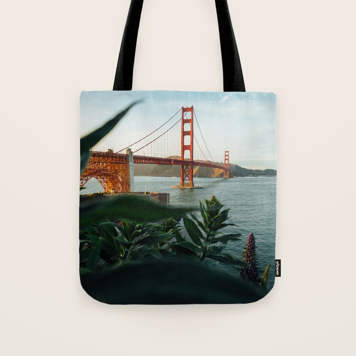 San Francisco Bridge Plant (Color) Tote Bag Gallery Image 1