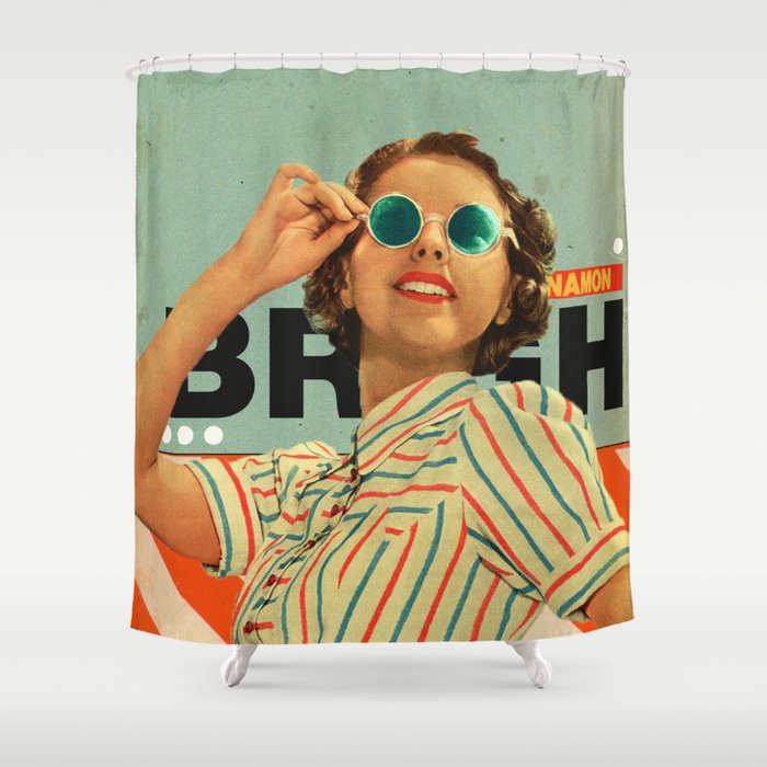 Bright Cinnamon Shower Curtain Gallery Image 1