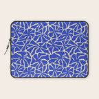 Abstract blue flower pattern Laptop Sleeve Gallery Image 1