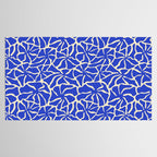 Abstract blue flower pattern Tablecloth Gallery Image 2
