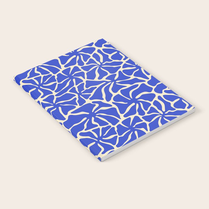 Abstract blue flower pattern Notebook Gallery Image 2