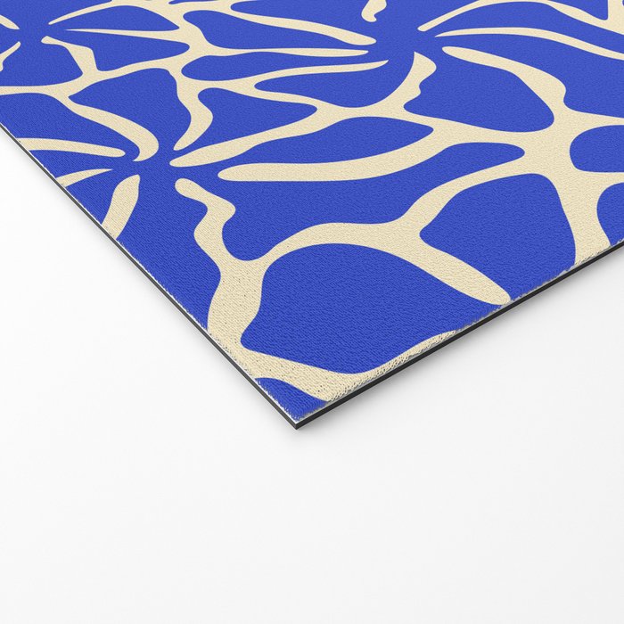 Abstract blue flower pattern Welcome Mat Gallery Image 2