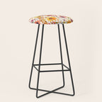 Watercolor Autumn Floral Sunflowers Warm Orange Stool Gallery Image 1