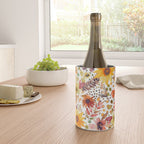 Watercolor Autumn Floral Sunflowers Warm Orange Wine Chiller Gallery Image 4