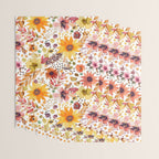 Watercolor Autumn Floral Sunflowers Warm Orange Wrapping Paper Gallery Image 3