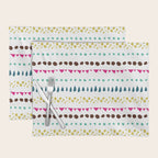 Modern colorful pink orange polka dots stripes patterns Placemat Gallery Image 1