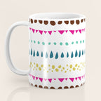 Modern colorful pink orange polka dots stripes patterns Coffee Mug Gallery Image 3