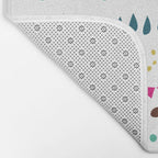 Modern colorful pink orange polka dots stripes patterns Bath Mat Gallery Image 2