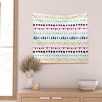 Modern colorful pink orange polka dots stripes patterns Wall Tapestry Gallery Image 2