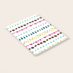 Modern colorful pink orange polka dots stripes patterns Notebook Gallery Image 3