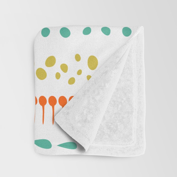 Modern colorful pink orange polka dots stripes patterns Throw Blanket Gallery Image 3