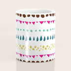 Modern colorful pink orange polka dots stripes patterns Coffee Mug Gallery Image 4