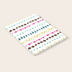 Modern colorful pink orange polka dots stripes patterns Notebook Gallery Image 2