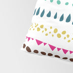 Modern colorful pink orange polka dots stripes patterns Pillow Sham Gallery Image 4