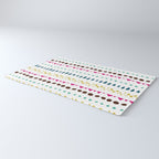 Modern colorful pink orange polka dots stripes patterns Rug Gallery Image 3