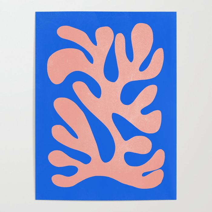 Rose Bud & Azure Blue: Matisse Paper Cutouts 02 Poster Gallery Image 4