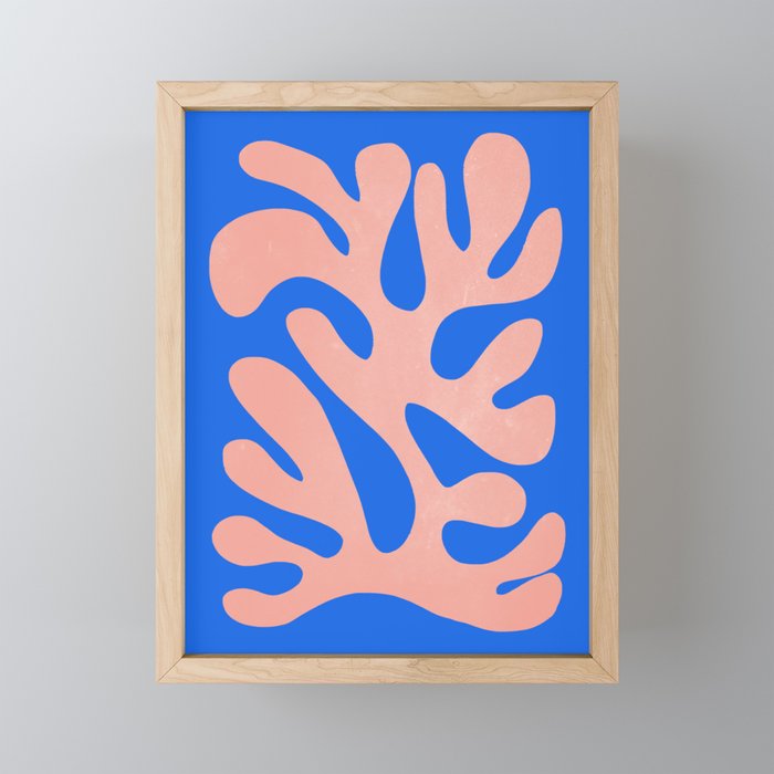 Rose Bud & Azure Blue: Matisse Paper Cutouts 02 Mini Art Print Gallery Image 1