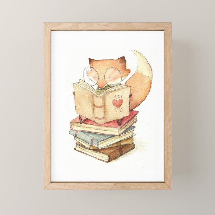 Book Lover Mini Art Print Gallery Image 1