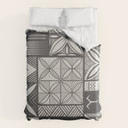 UrbanNesian Grey Maluelue Siapo and Tatau Duvet Cover Gallery Image 6
