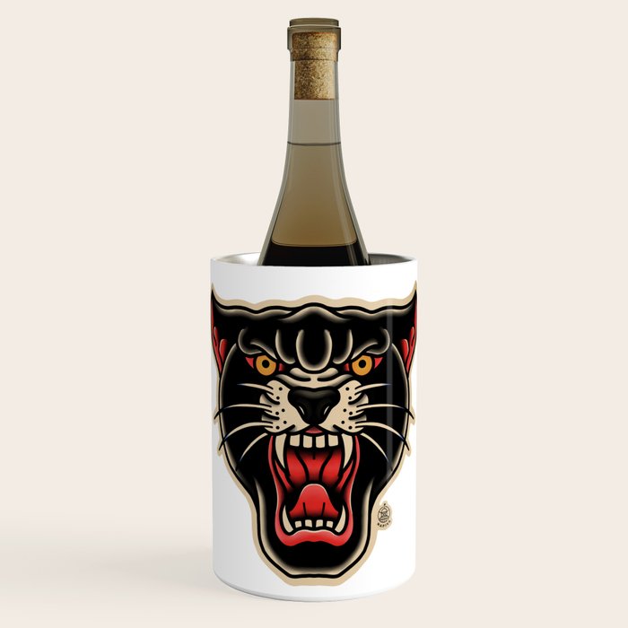 Traditional Tattoo Panther  Wine Chiller Gallery Image 1