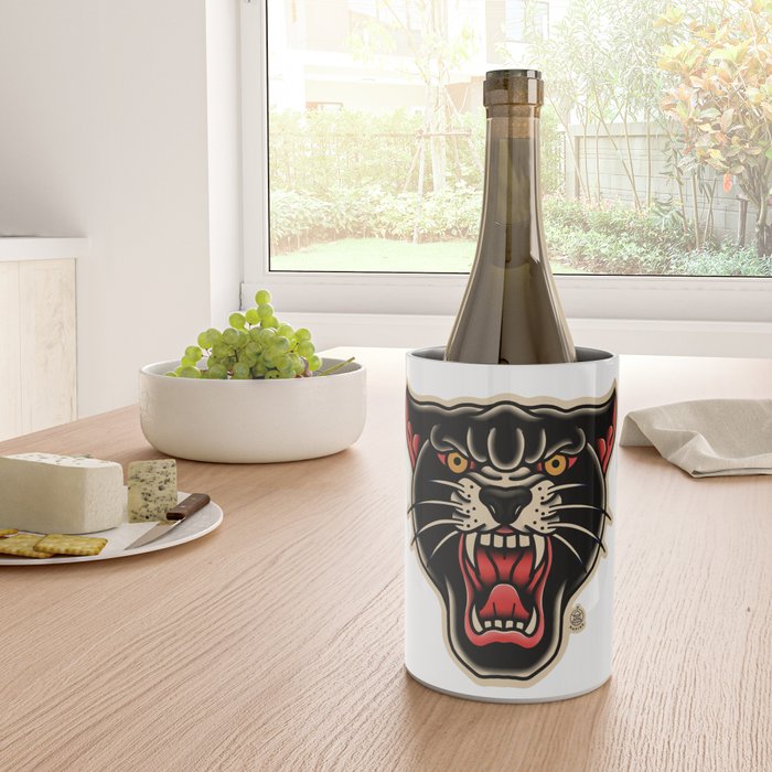 Traditional Tattoo Panther  Wine Chiller Gallery Image 4