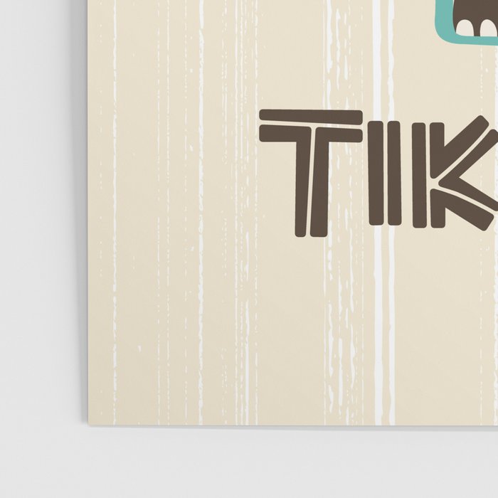 Tiki Hut Cream Aqua Poster Gallery Image 3