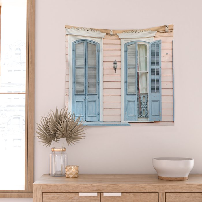 New Orleans Shotgun House #2 Wall Tapestry Gallery Image 2