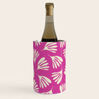 Wispy Leaves Contemporary Pattern in Deep Thulian Pink Wine Chiller Gallery Image 3