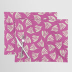 Wispy Leaves Contemporary Pattern in Deep Thulian Pink Placemat Gallery Image 1