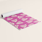 Wispy Leaves Contemporary Pattern in Deep Thulian Pink Yoga Mat Gallery Image 2