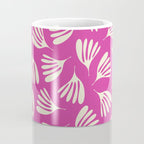 Wispy Leaves Contemporary Pattern in Deep Thulian Pink Coffee Mug Gallery Image 4