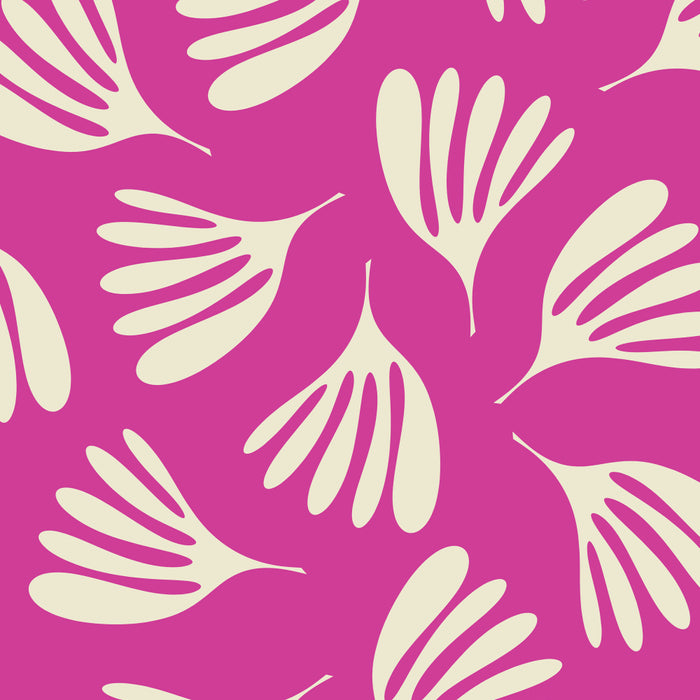 Wispy Leaves Contemporary Pattern in Deep Thulian Pink Coffee Mug Gallery Image 2