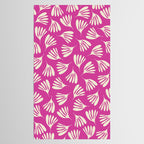 Wispy Leaves Contemporary Pattern in Deep Thulian Pink Tablecloth Gallery Image 2