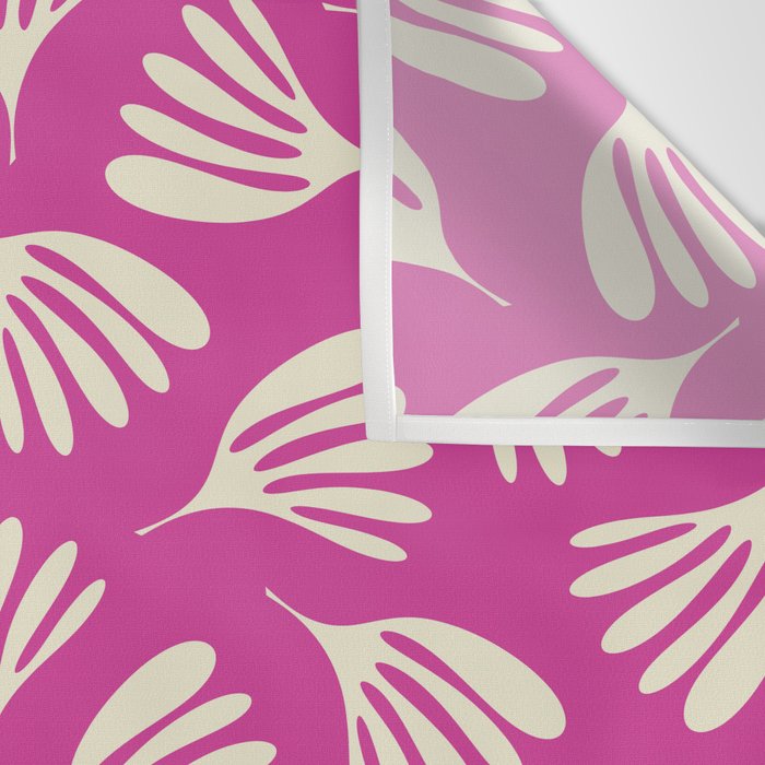 Wispy Leaves Contemporary Pattern in Deep Thulian Pink Wall Tapestry Gallery Image 3