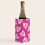 Wispy Leaves Contemporary Pattern in Deep Thulian Pink Wine Chiller Gallery Image 1